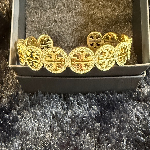 Tory Burch Gold pave Cuff Bracelet - Picture 3 of 6